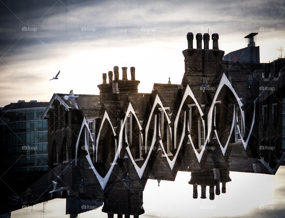 An interesting double exposure of London street patterns.