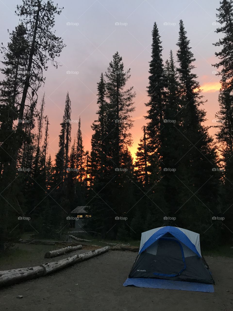 Crater lake campsite
