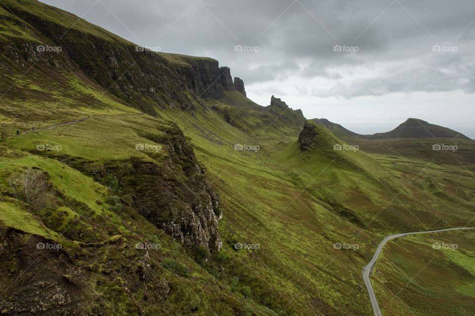 The Quiraing located on the Isle of Skye is wild and rugged terrain perfect for a challenging hike!