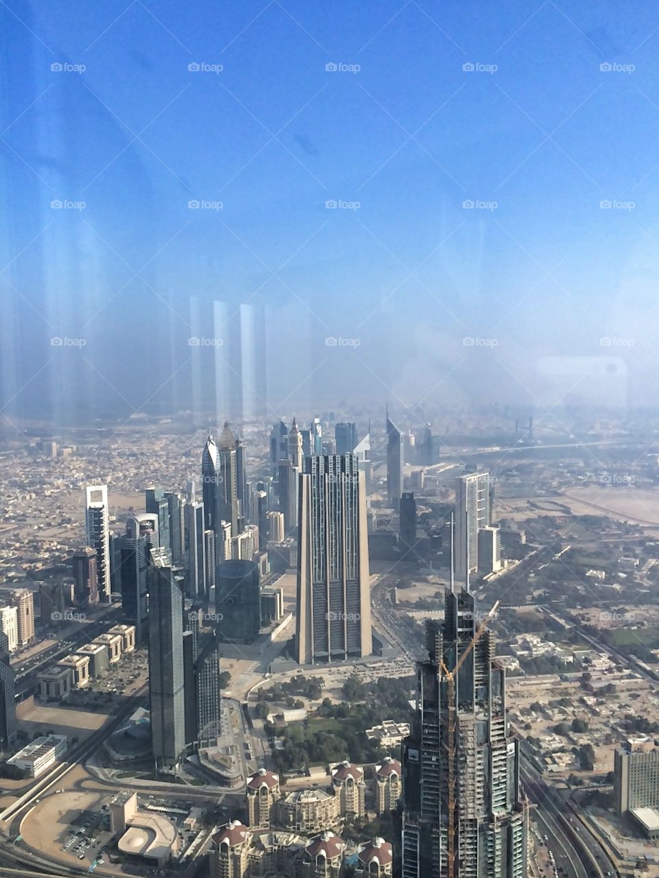 Dubai, UAE from the 124th floor Burj Khalifa