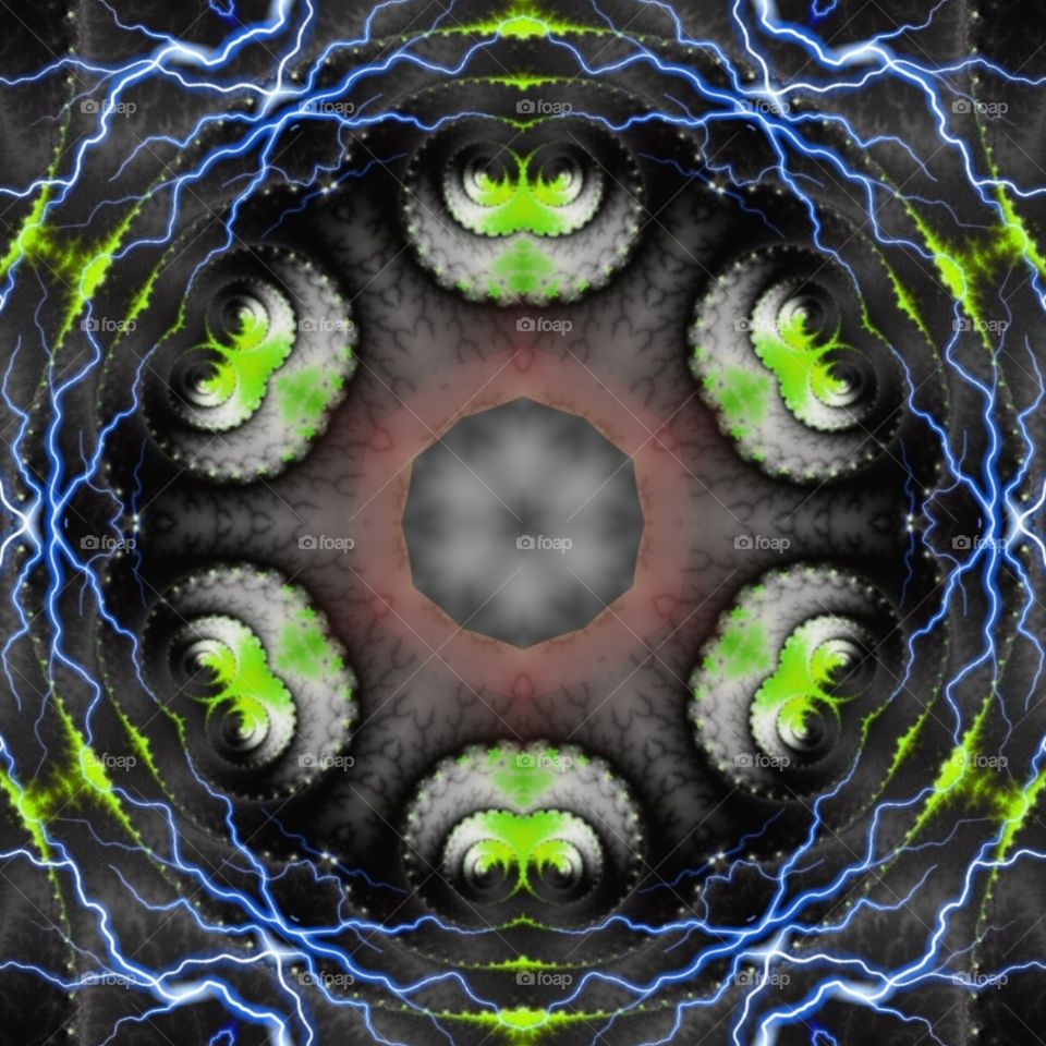 ligthening fractal kaleidoscope