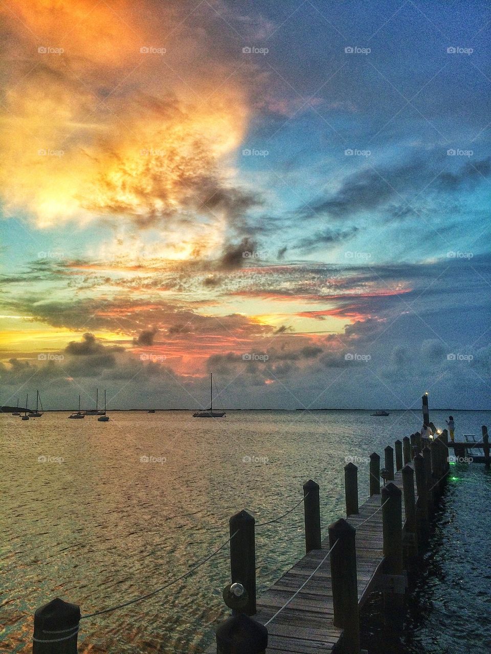 Sunset on Florida bay