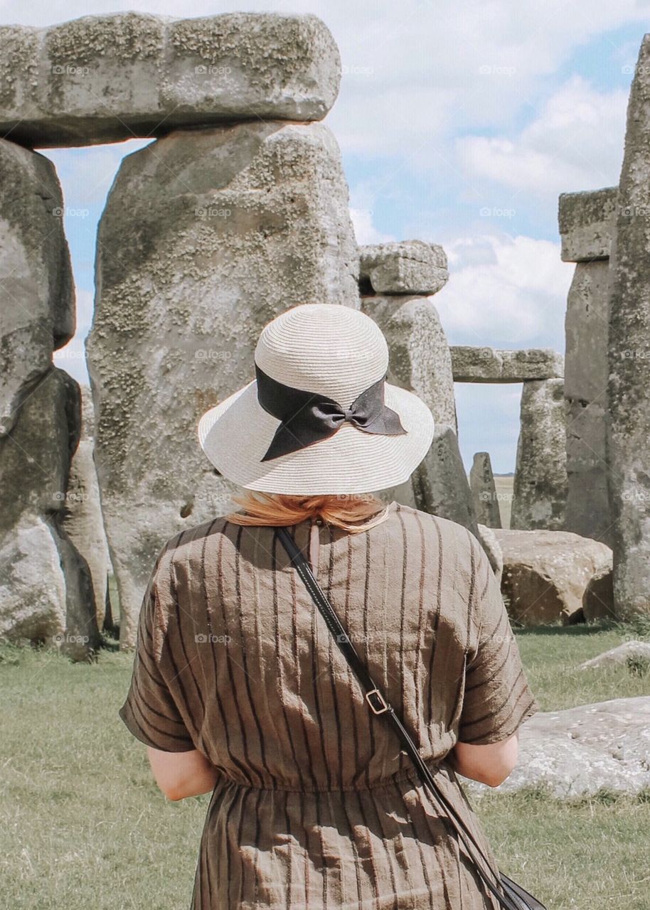 Tourist at Stonehenge