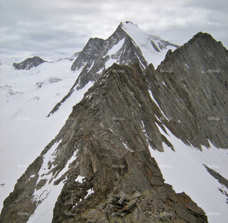 snow mountain danger trekking by shotmaker