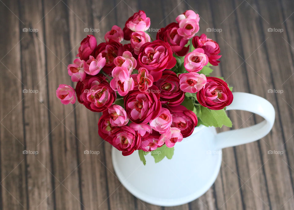 Flowers in vase at wedding