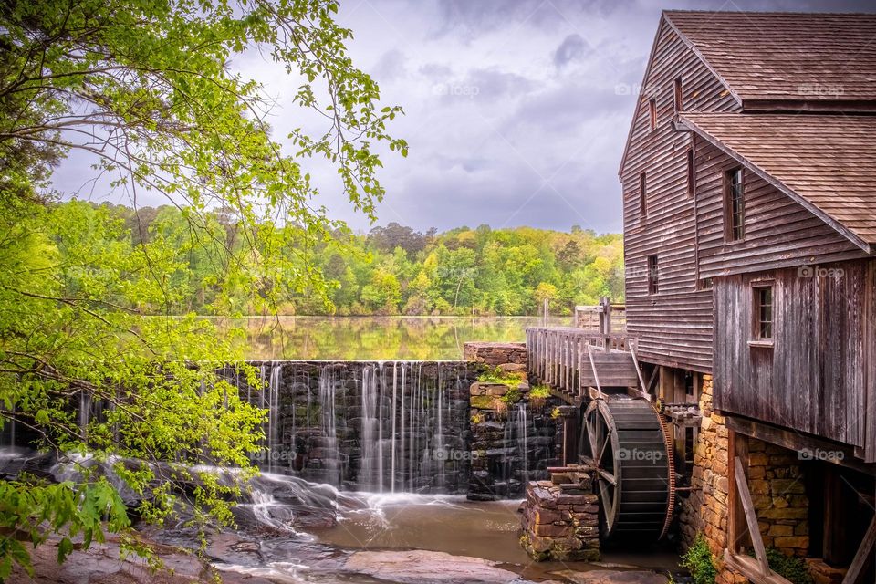 The only operational gristmill left in Wake County, North Caroline, Historic Yates Mill. 