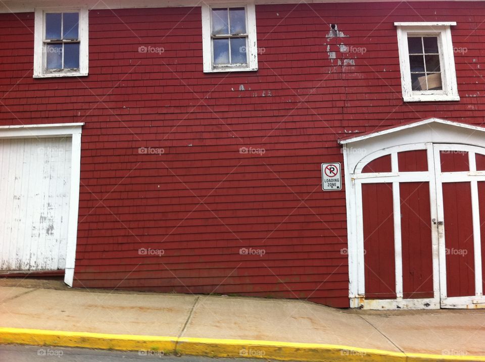 Old red wood building, Atlantic Coast