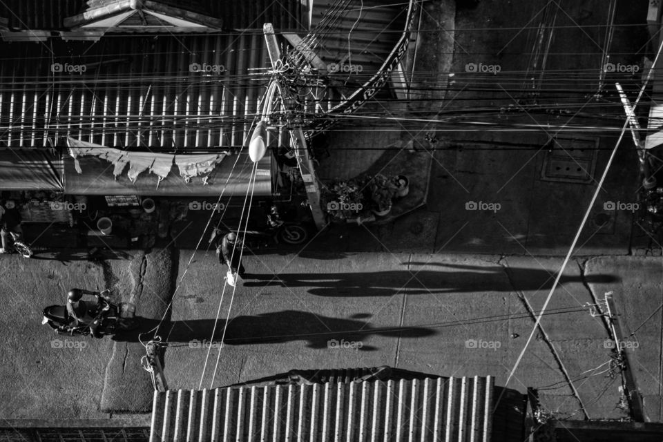 Shadow story on the road