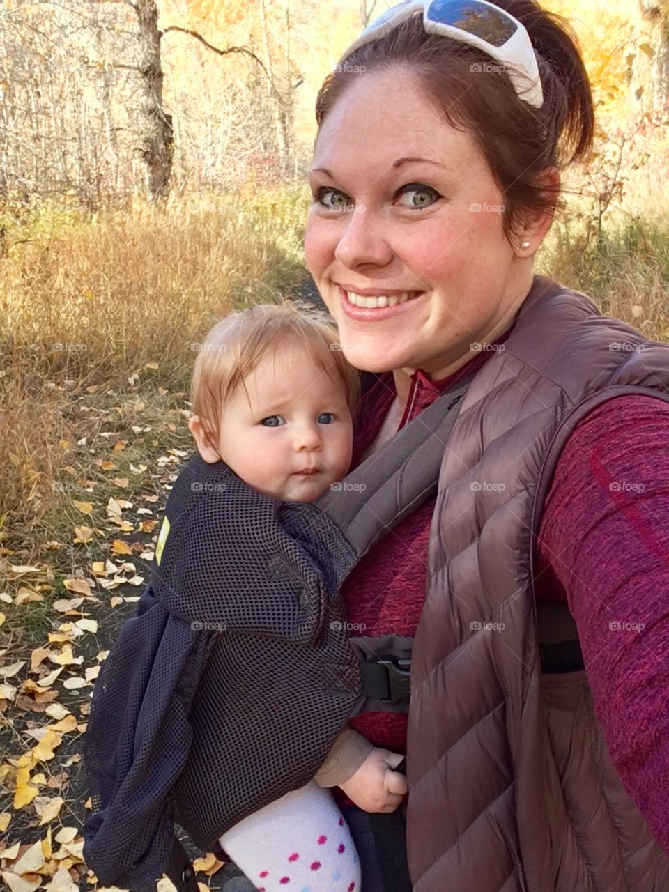 Mommy and baby walk