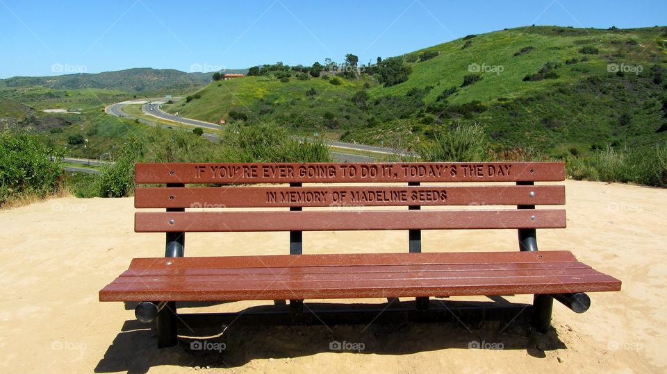 Bench on top of the hill