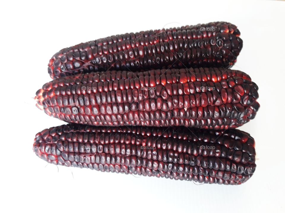 purple corn on white background
