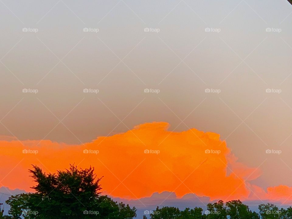 colorful clouds at sunset