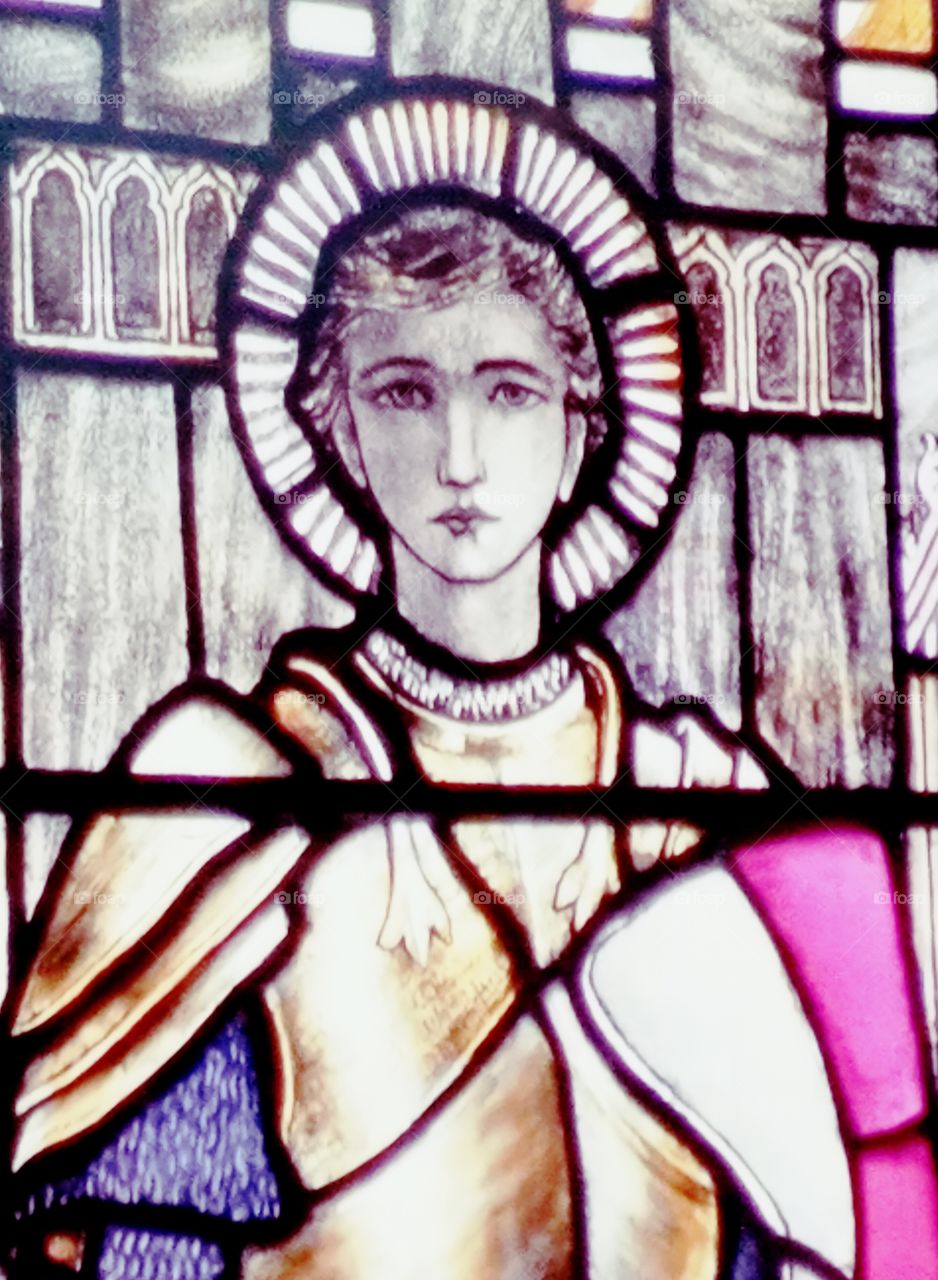 Stained glass window Angel