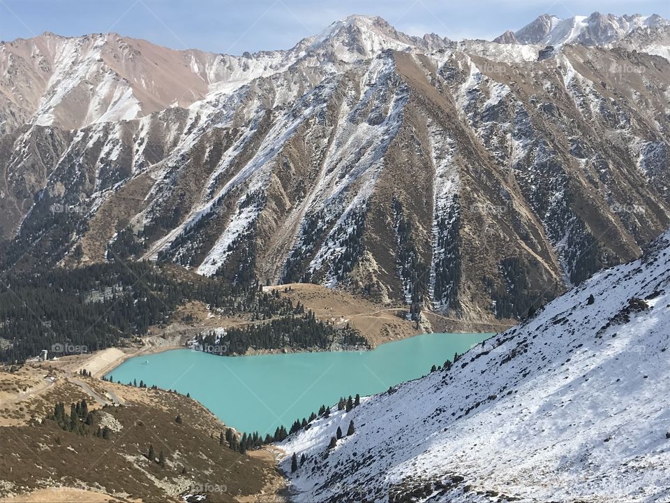 Lake in mountains 