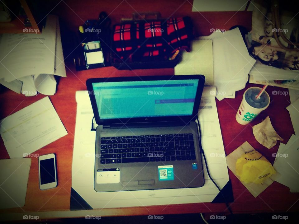 Working Desk from Above