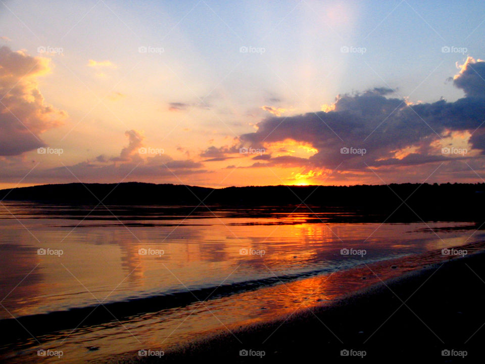 Sunrise on the bay. traverse city 