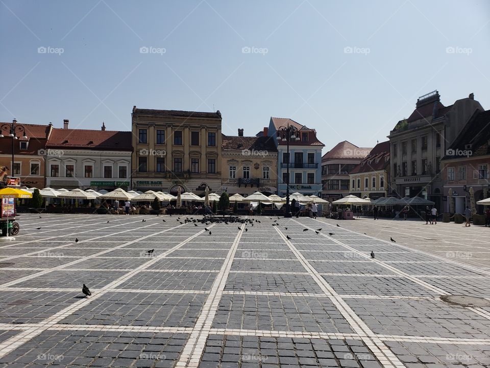 old buildings in the city square