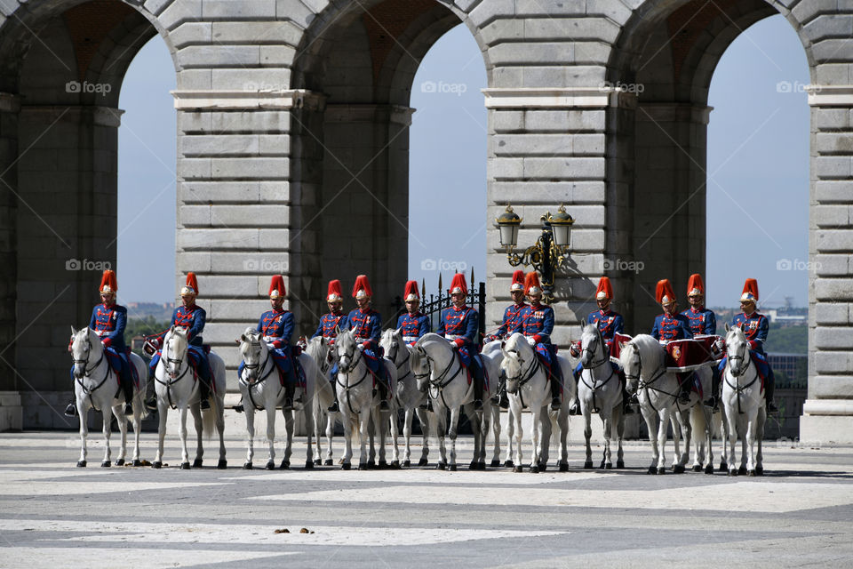Cambio de guardia, Palacio Real, Madrid, España - Change of guard, Palacio Real, Madrid, Spain
