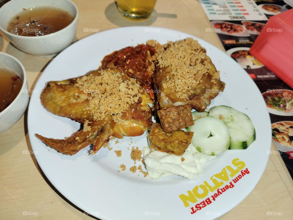 Delicious chicken recipe, malay food close shot