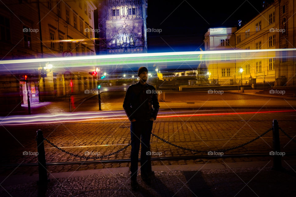 Lighttrails in Prag 