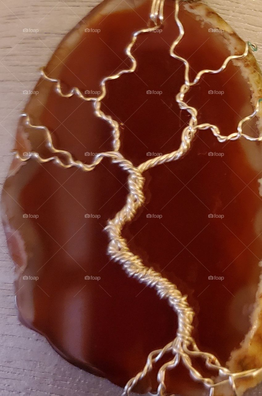 Tree of life geode slice