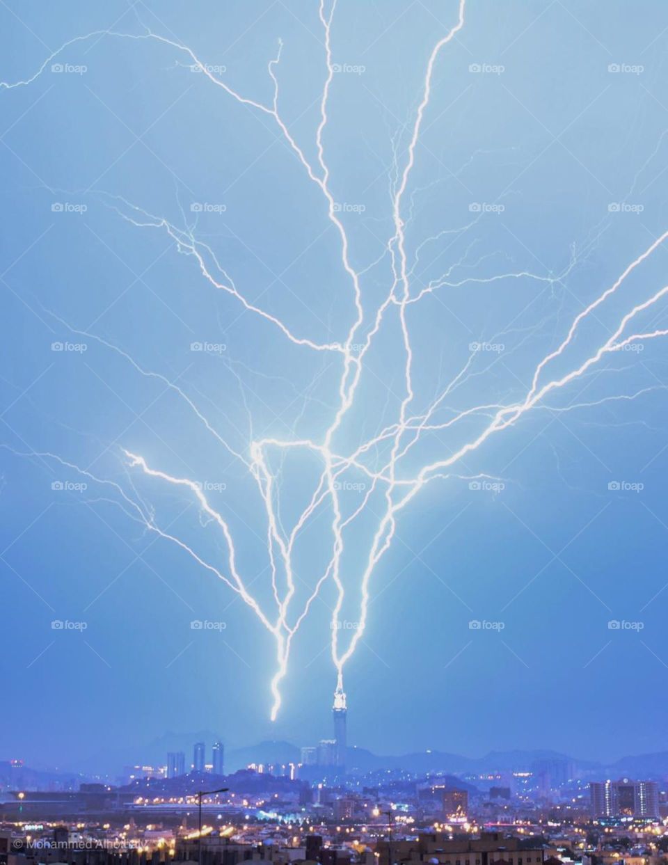 thunderstorm and lightning