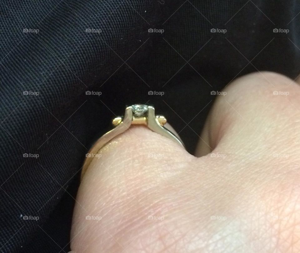 Wedding ring white gold with .5 carat diamond.