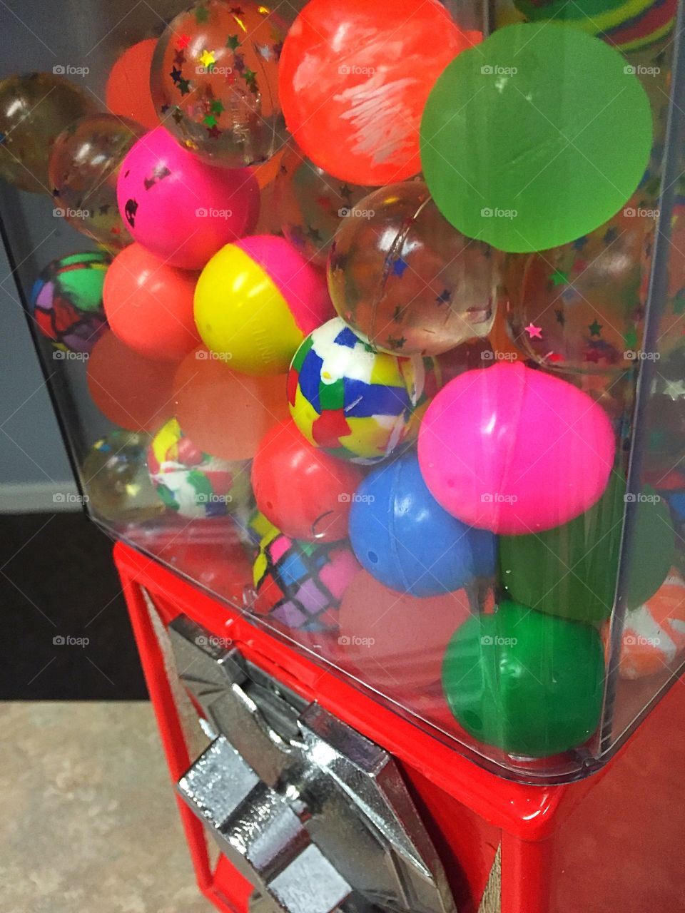 Bouncy ball machine. 