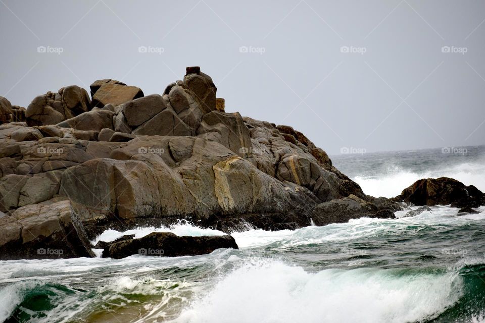 Rocks and waves