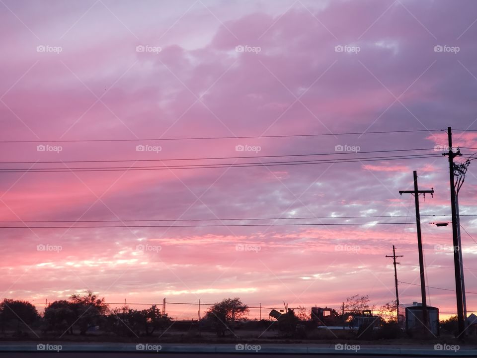 pink skies