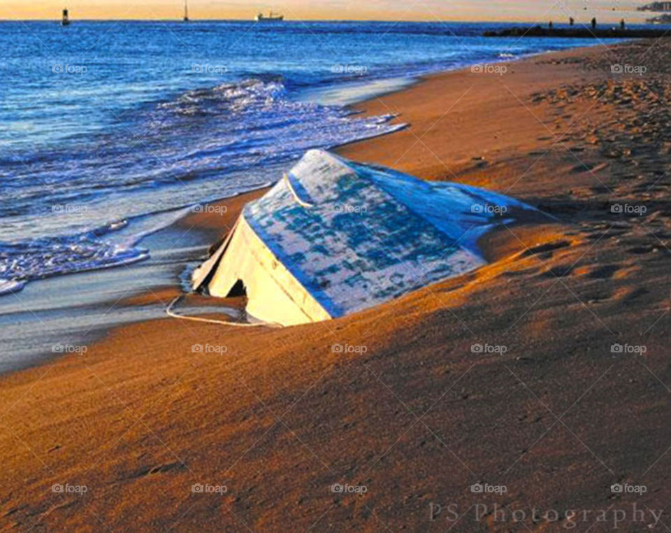 Abandoned boat. an old, washed up boat on Hutchinson Island,  FL