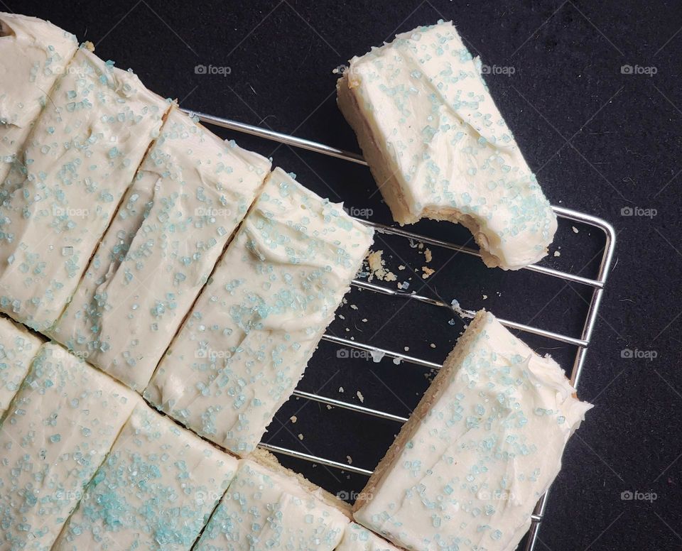 Homemade sugar cookie bars.