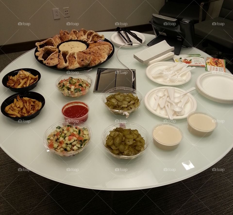 Food Ellipses on Table