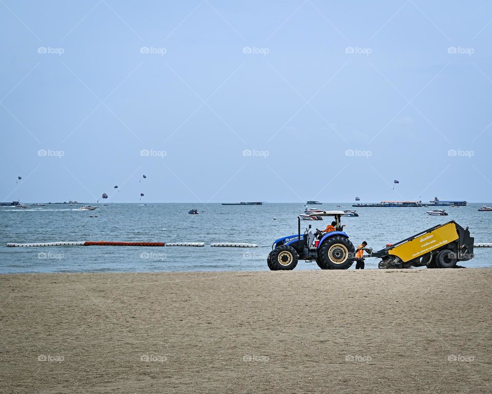 Trabajos en la playa