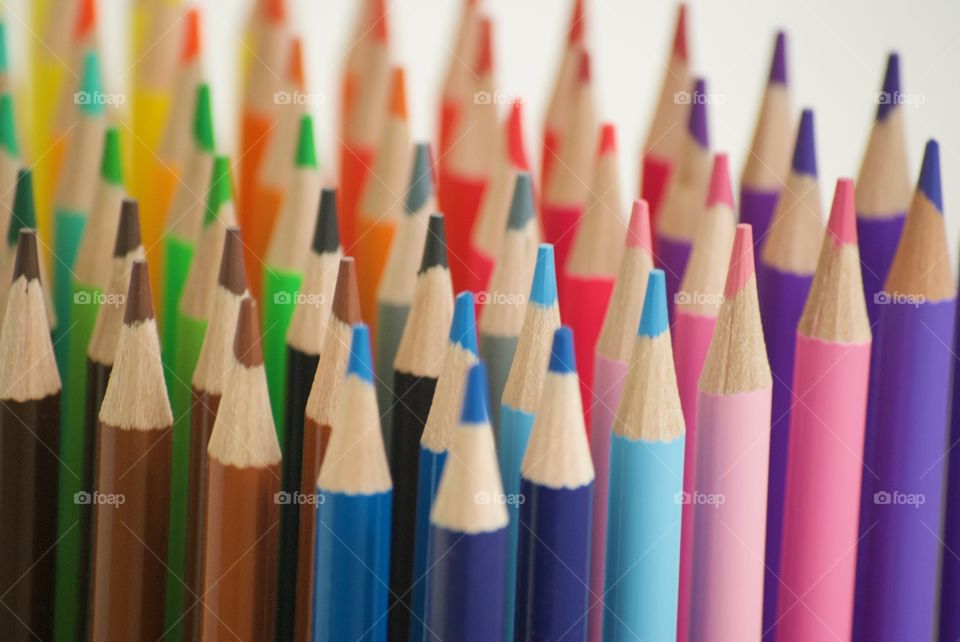 Bunch of colored pencil