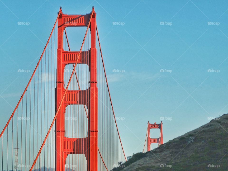 Golden Gate Golden Hour. San Francisco's Golden Gate Bridge Before Sunset
