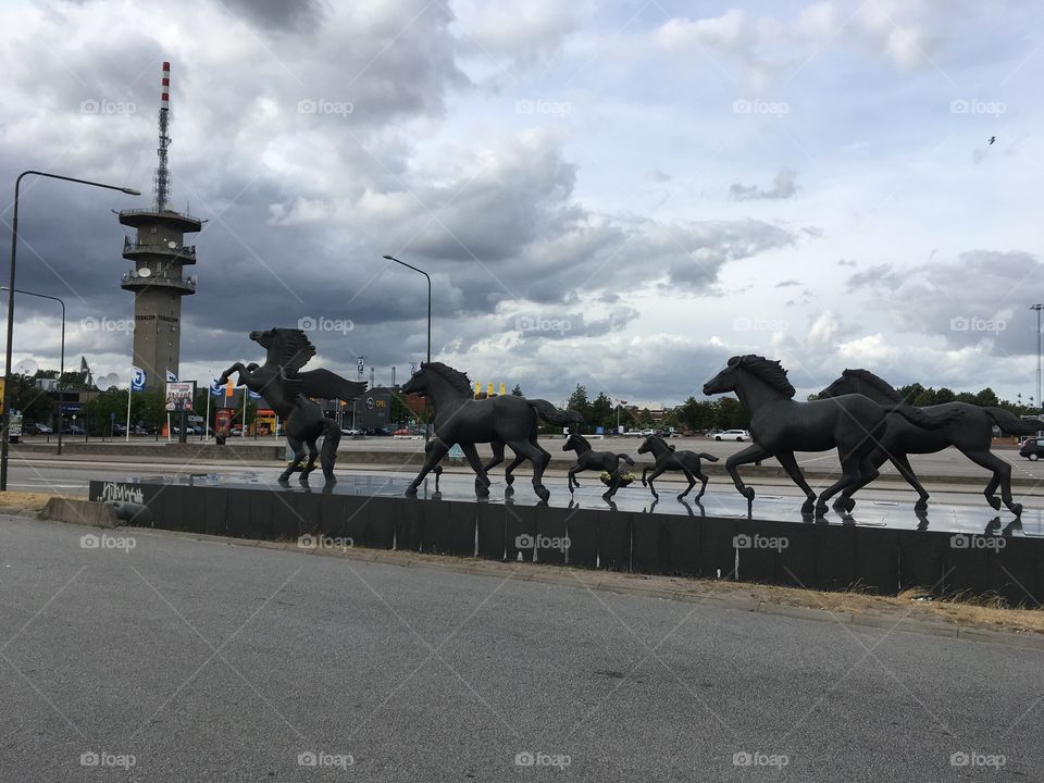 Monument of horses