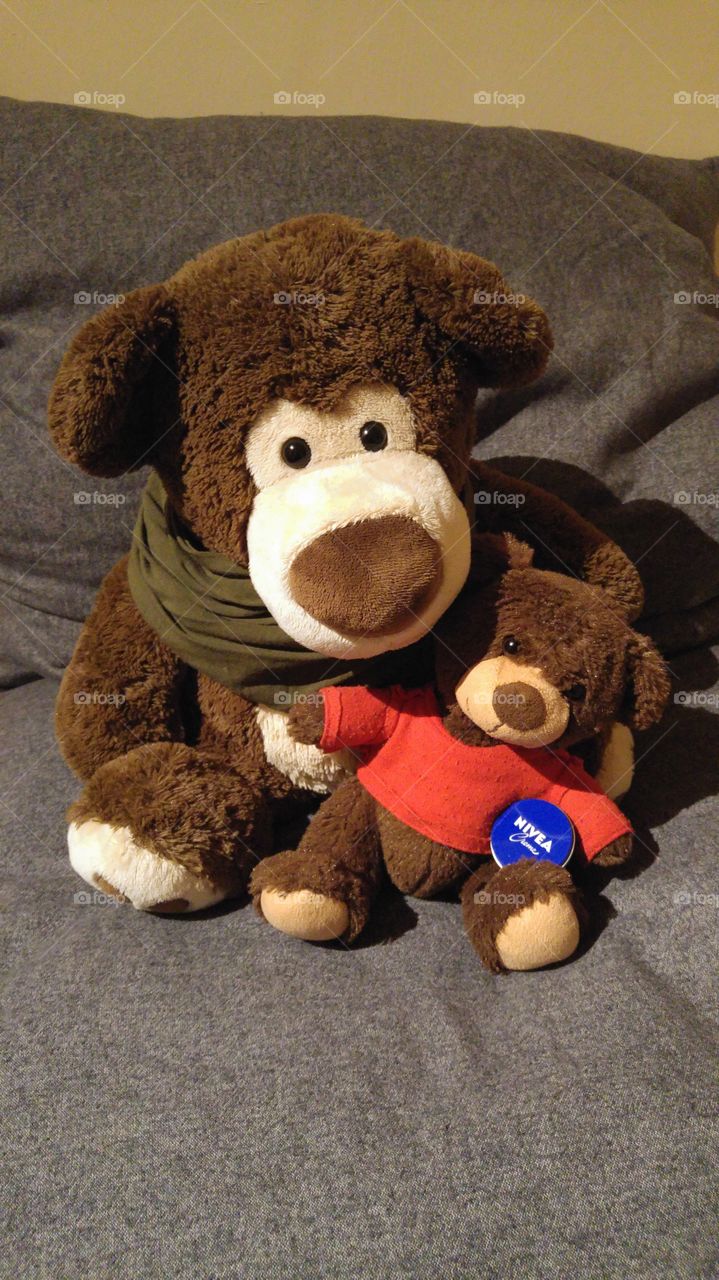 mother and son teddy