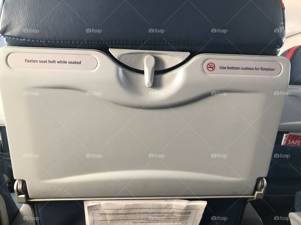 Delta seat back table