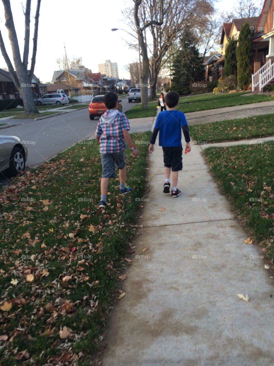 Boys on a walk
