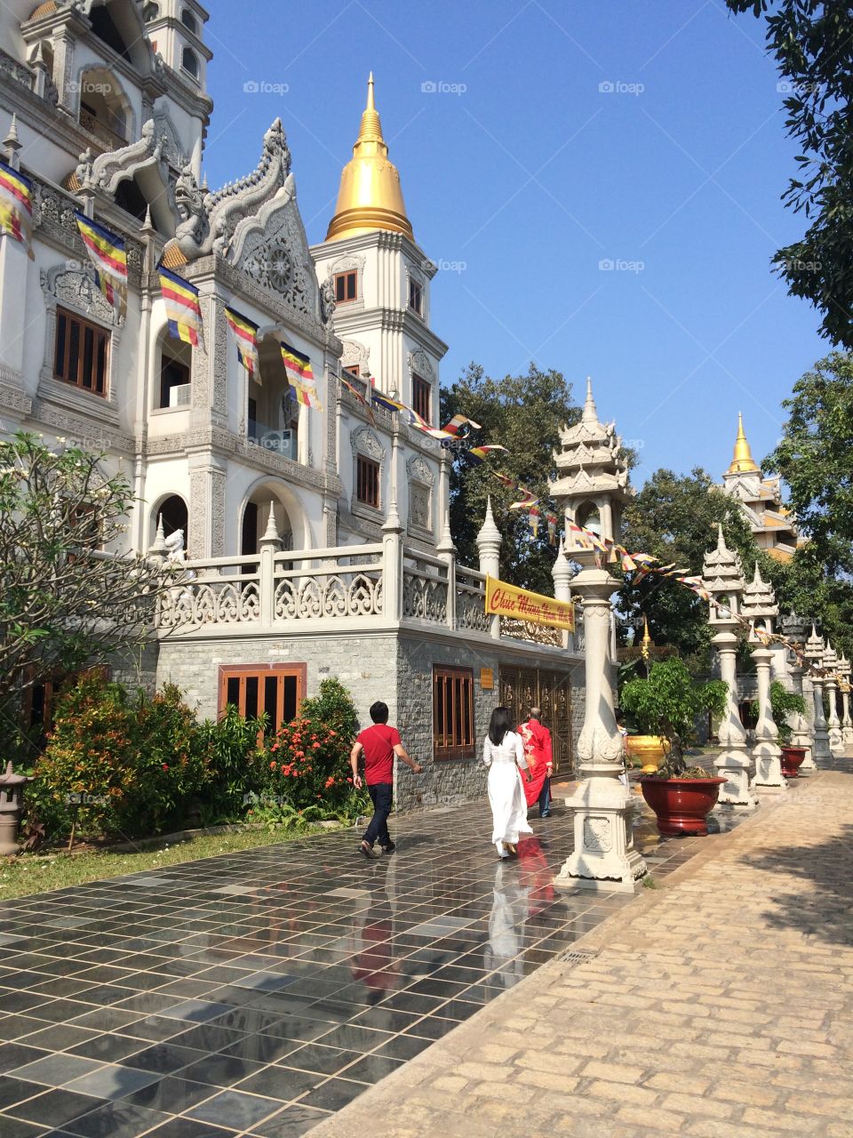 Pagoda visit. Thai pagoda