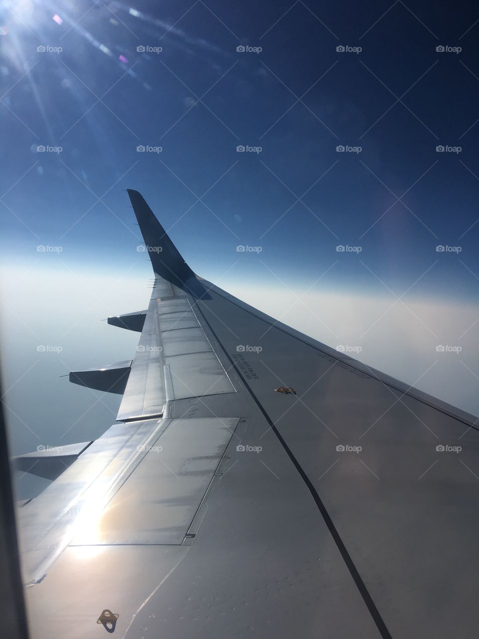 Flying in an airplane