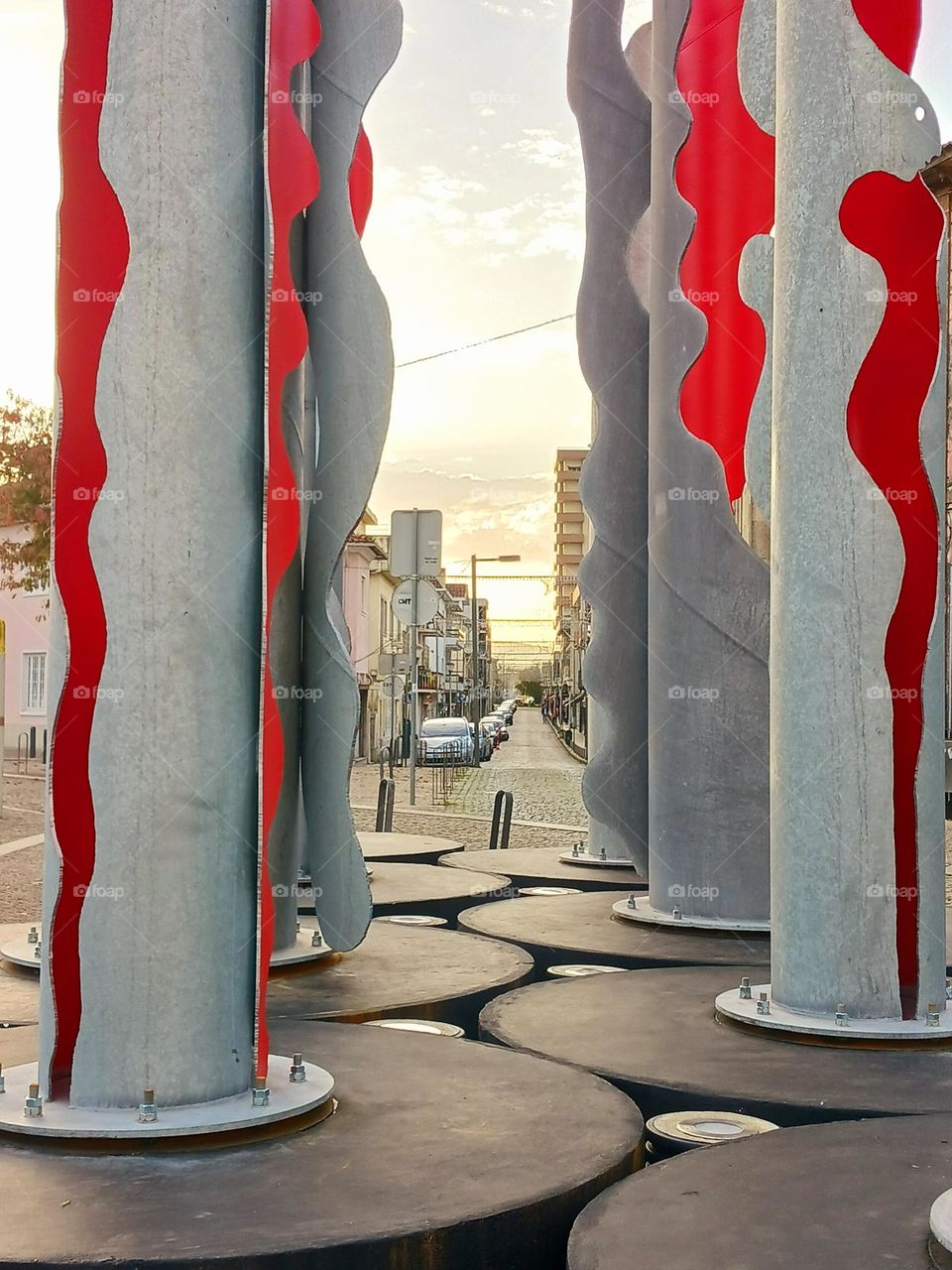 Urban Perspective at Sunset