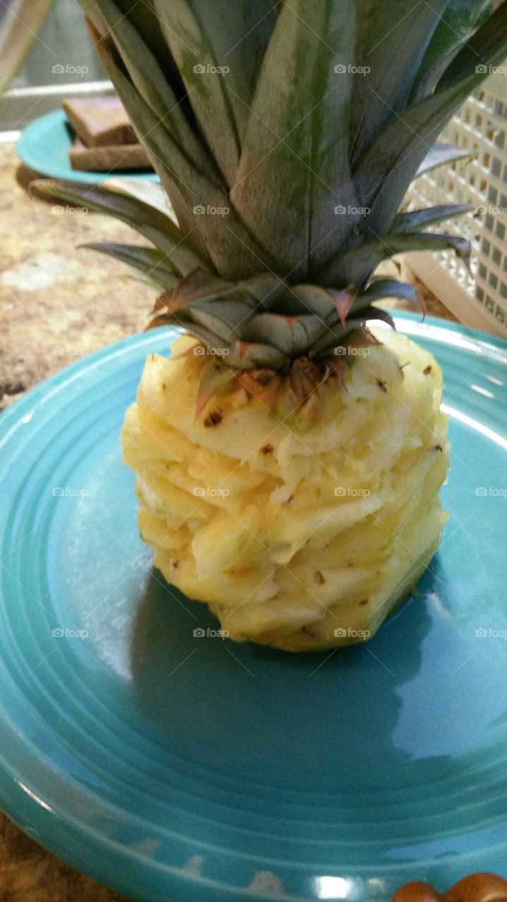 pineapple I just cleaned up for breakfast