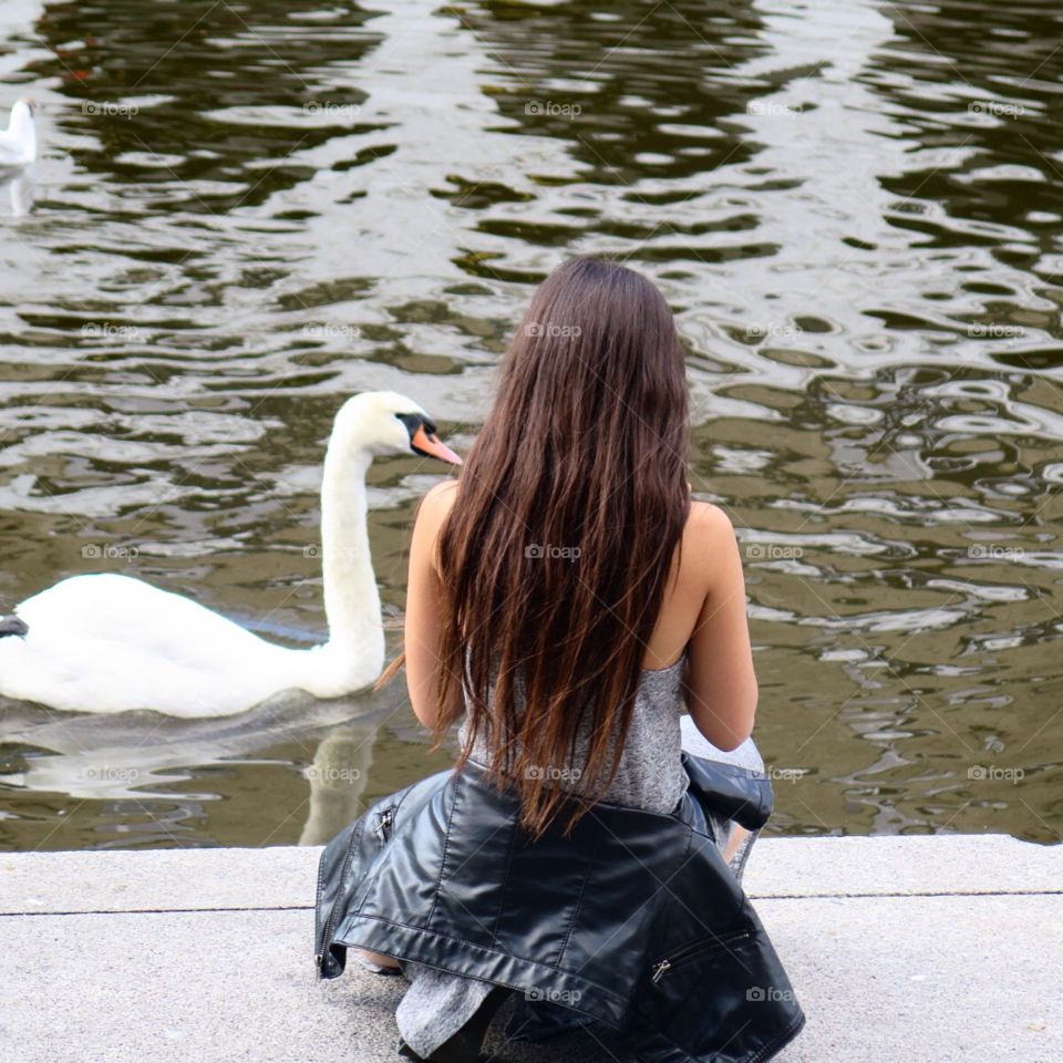 Girl& Swan