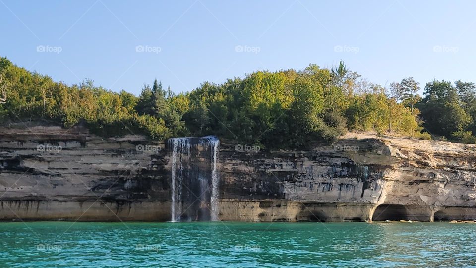 Pictured Rocks Waterfall
