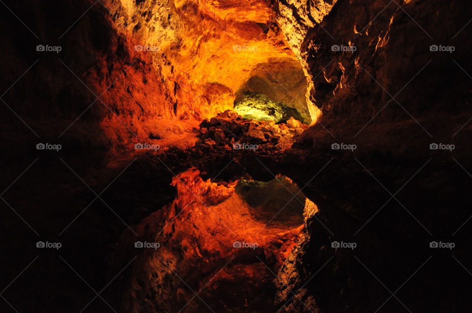 No Person, Cave, Subway System, Volcano, Flame