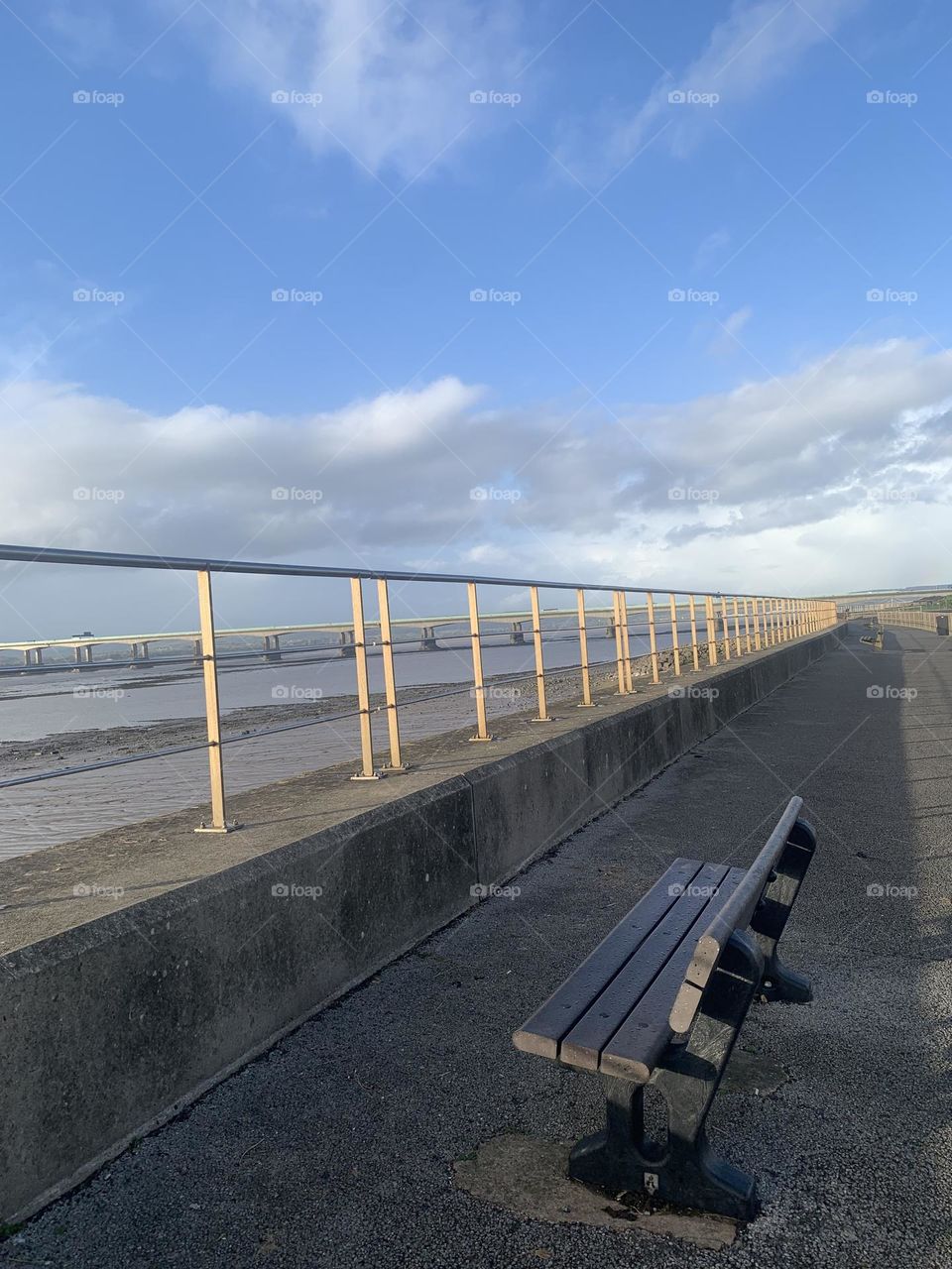 Severn beach, uk in colour portrait 