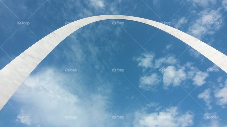 St.Louis arch and clouds. A trip to St. Louis and a look up on a beautiful day. 