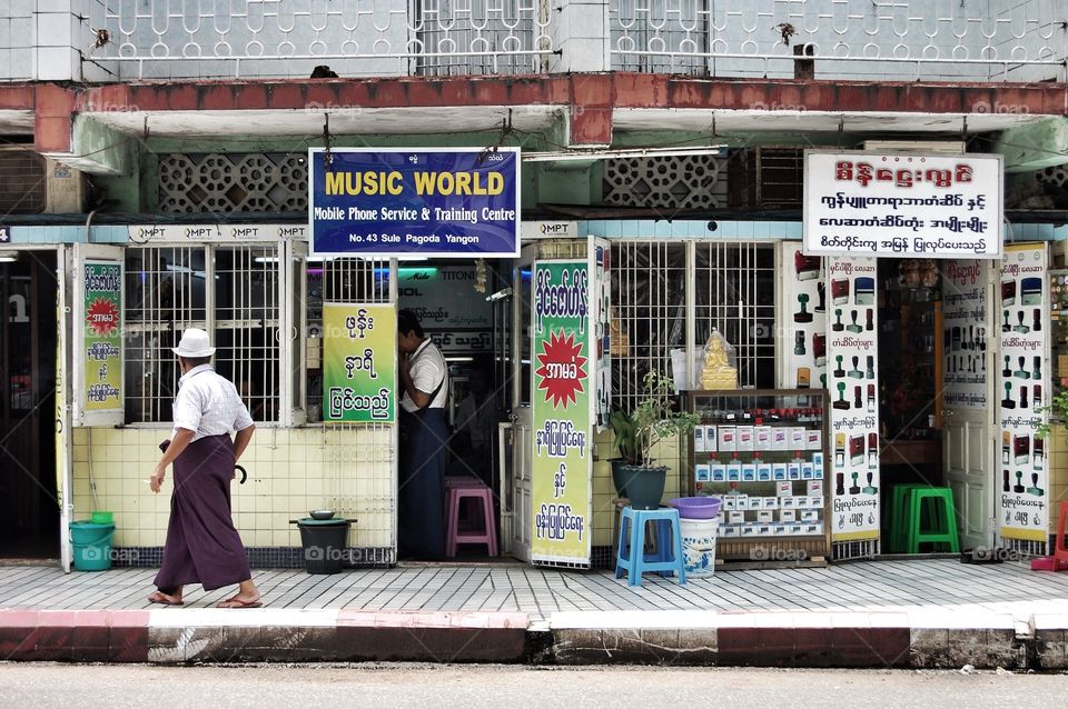 Street in Yangon, Myanmar